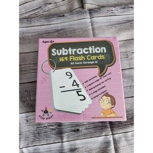Star Right Math Flash Cards - 169 Subtraction Flash Cards NWT